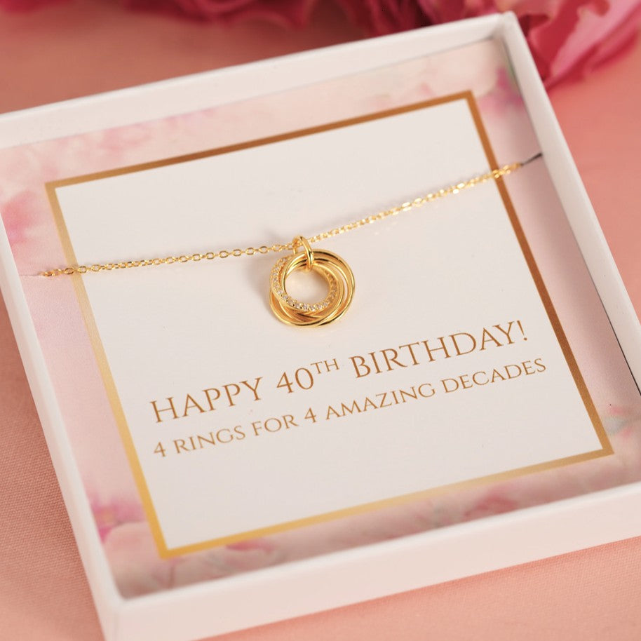 40th Birthday Ring Necklace