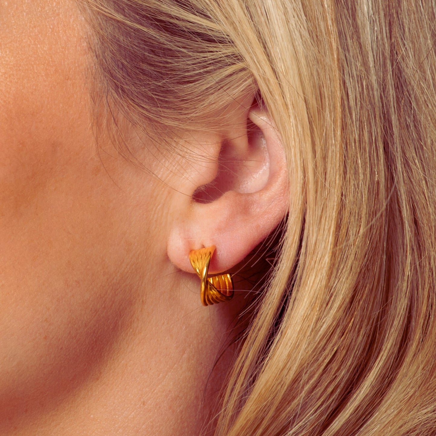 Twisted Half Hoop Earrings