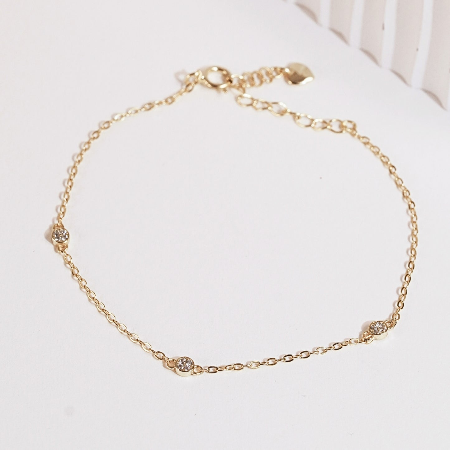 Dainty CZ Diamond Trio Bracelet