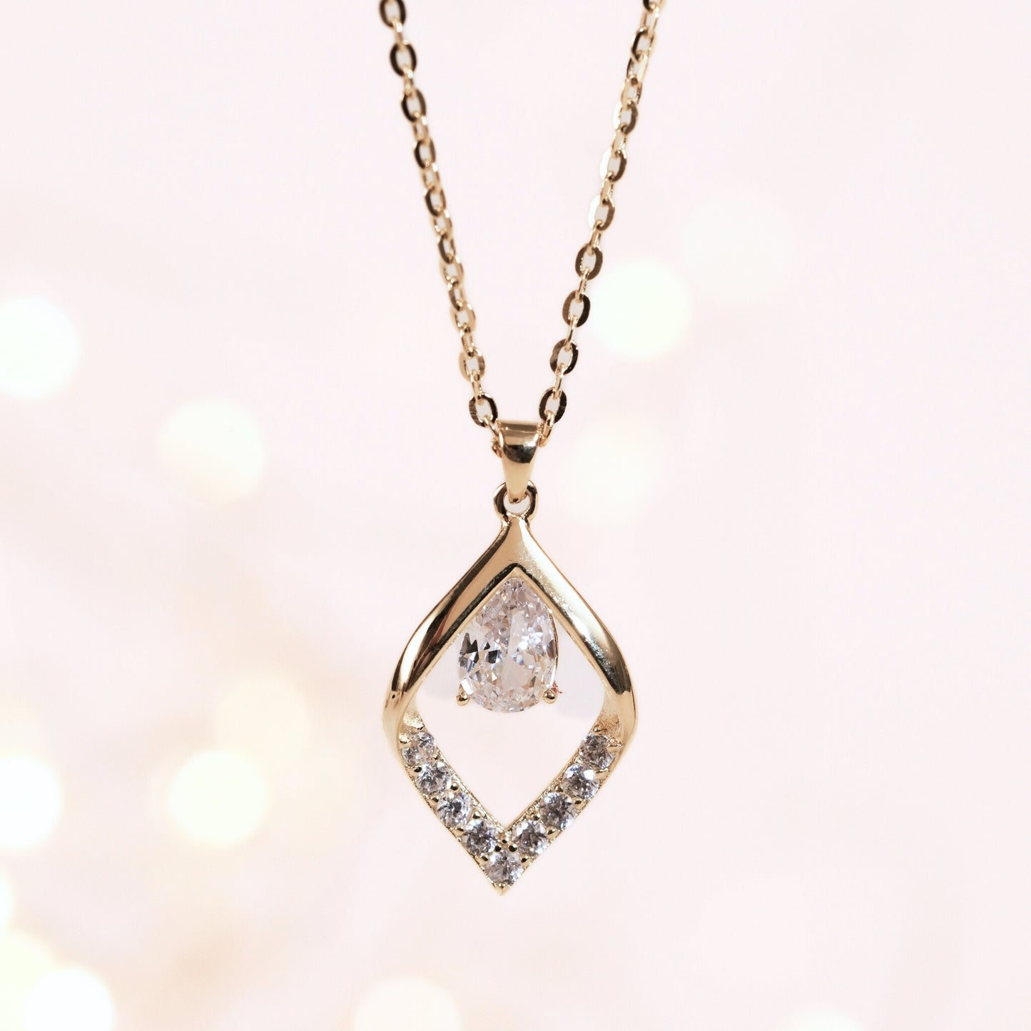 Teardrop Diamond Necklace