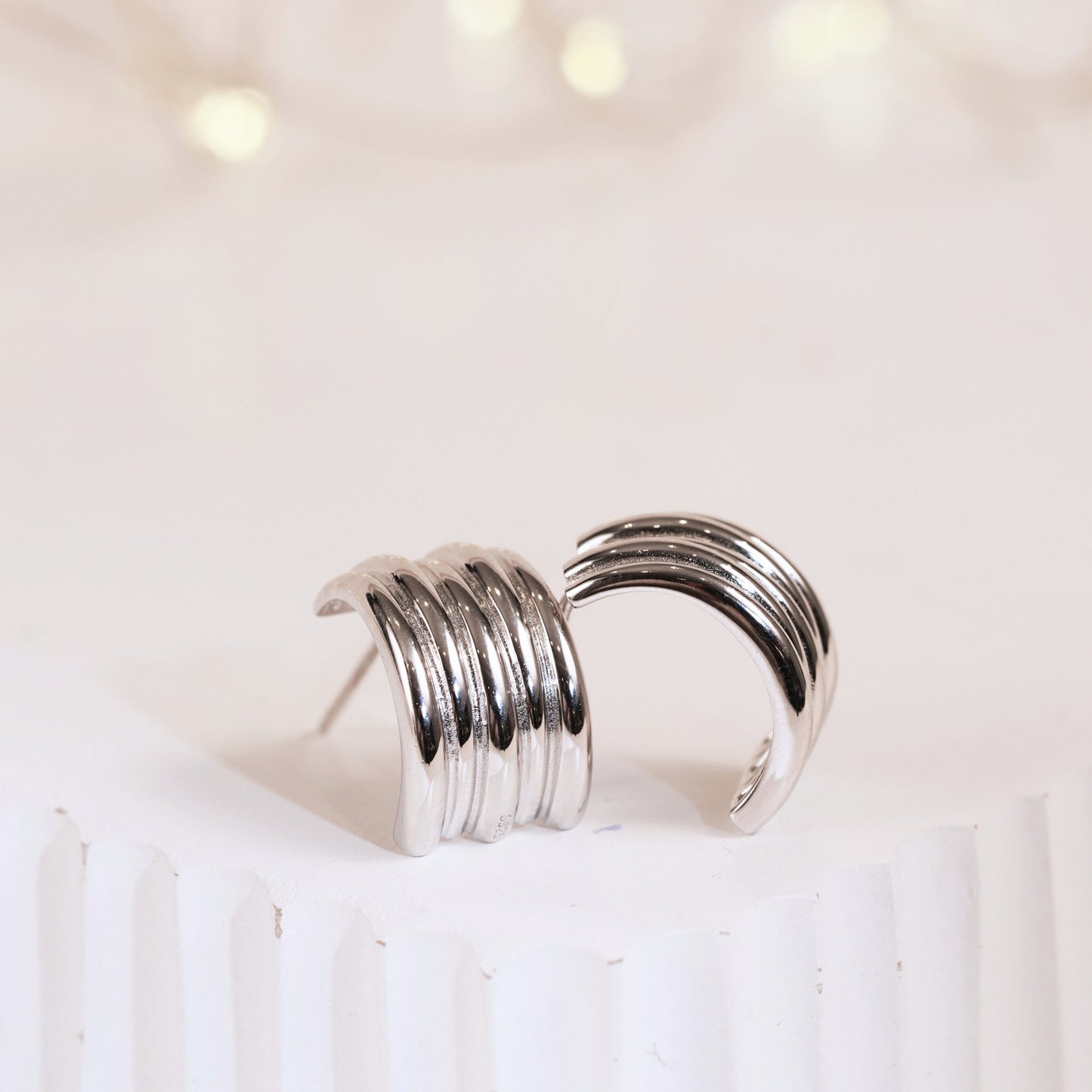 Chunky Half Hoop Earrings
