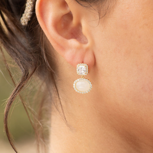 Hetian Jade Natural Gemstone Earrings