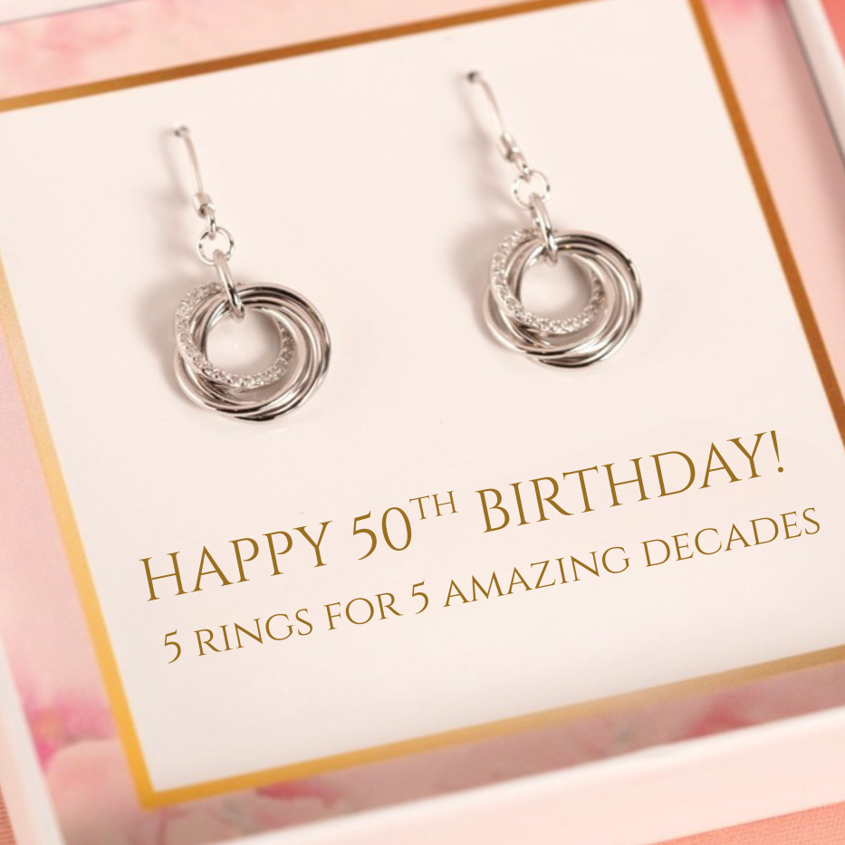50th Birthday Earrings
