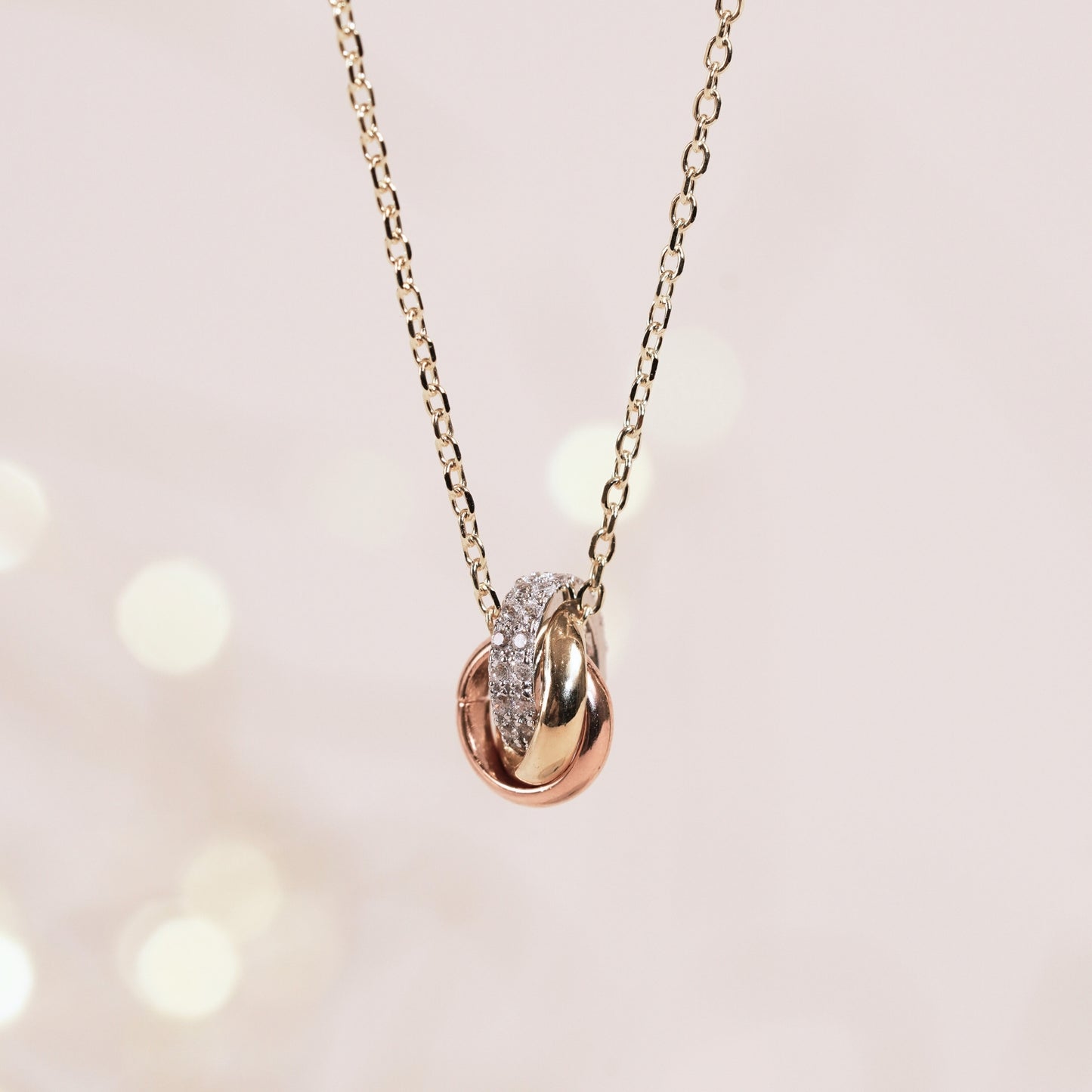 Mixed Metal Knot Necklace