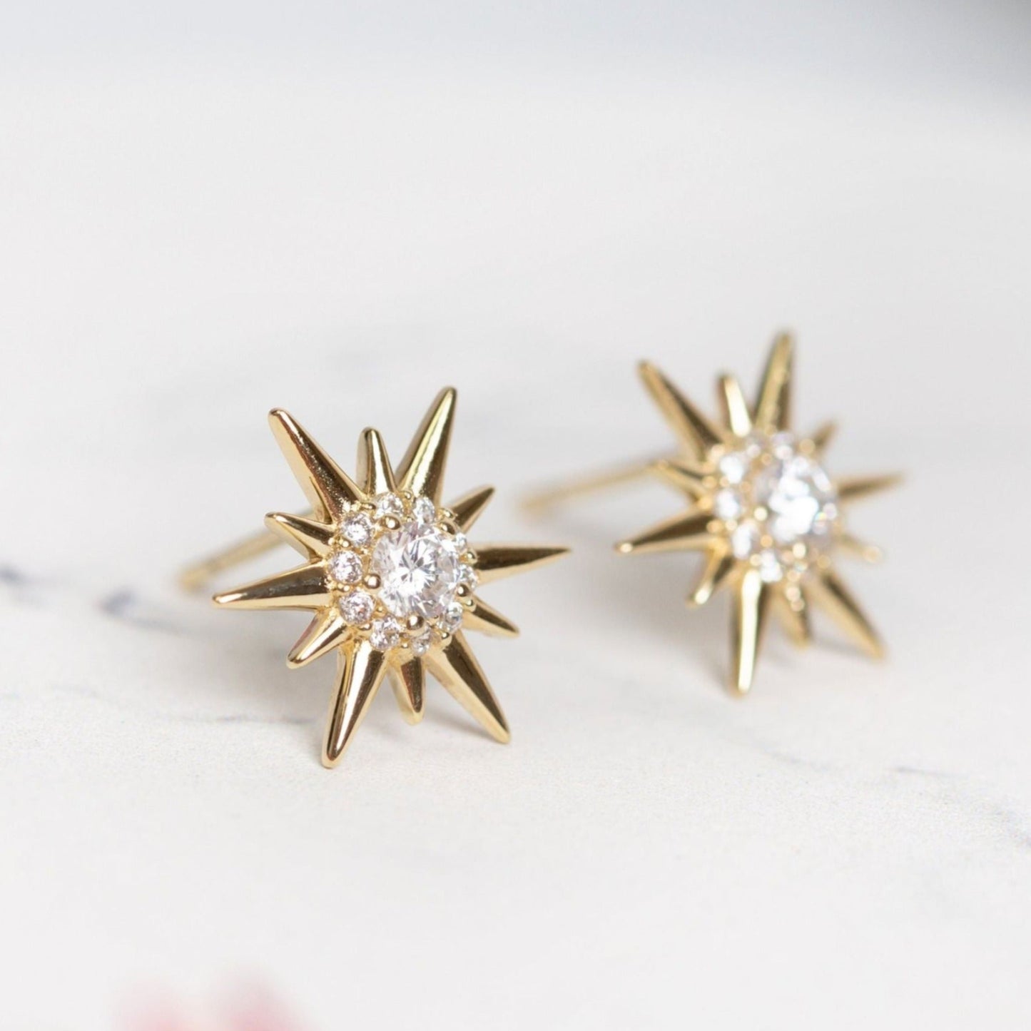 Starburst Earrings l Silver & Gold