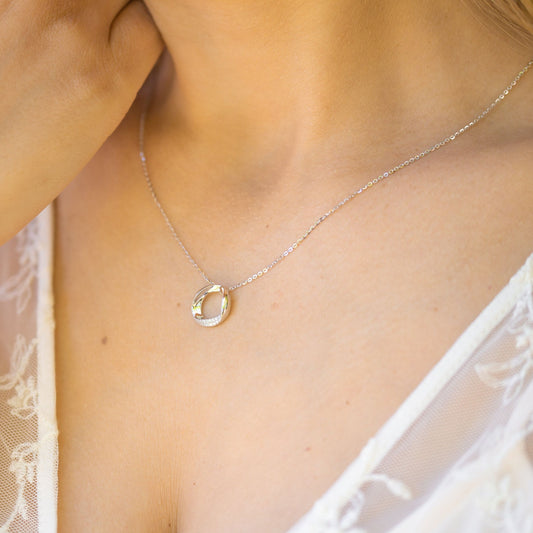 Circle Ring Necklace l Sterling Silver