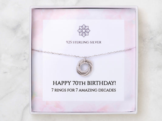70th birthday jewellery for her