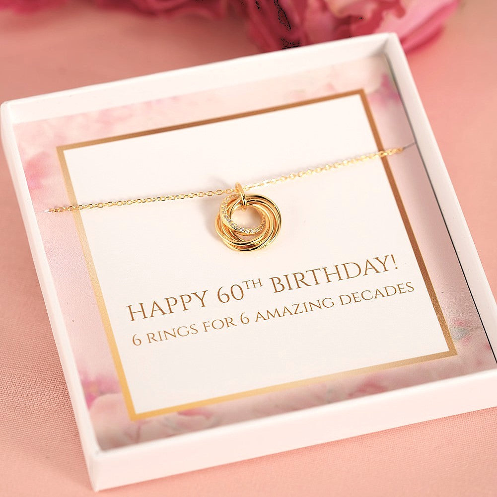 60th Birthday Ring Necklace