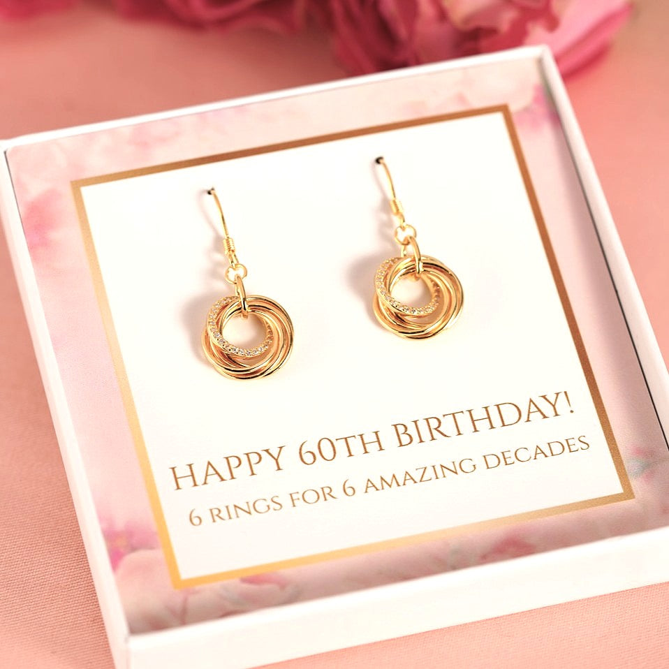 60th Birthday Earrings