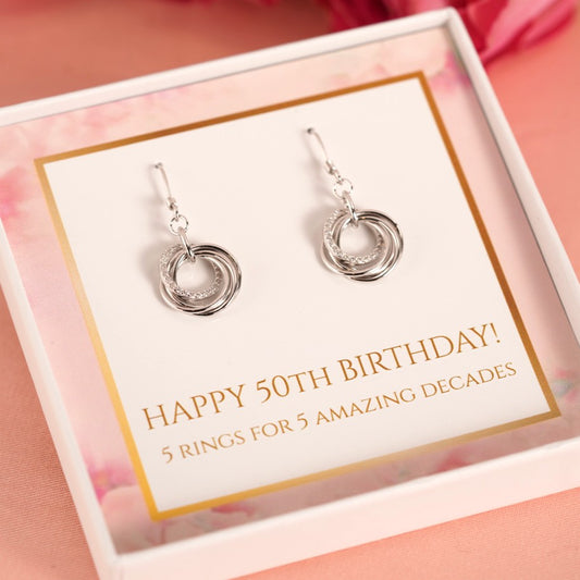 50th Birthday Earrings