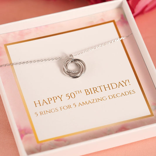 50th Birthday Ring Necklace