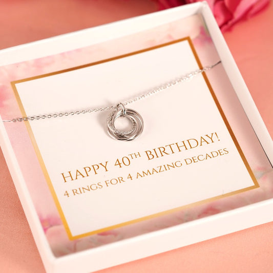 40th Birthday Ring Necklace