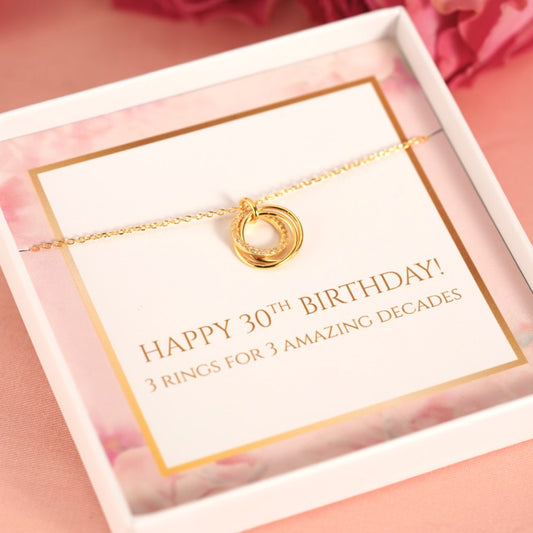 30th Birthday Ring Necklace