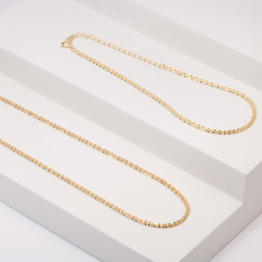 Minimalist Sparkly Necklace and Bracelet