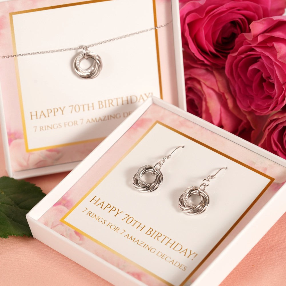Seven Rings For 70th Birthday Necklace Australia Five Decades 50th