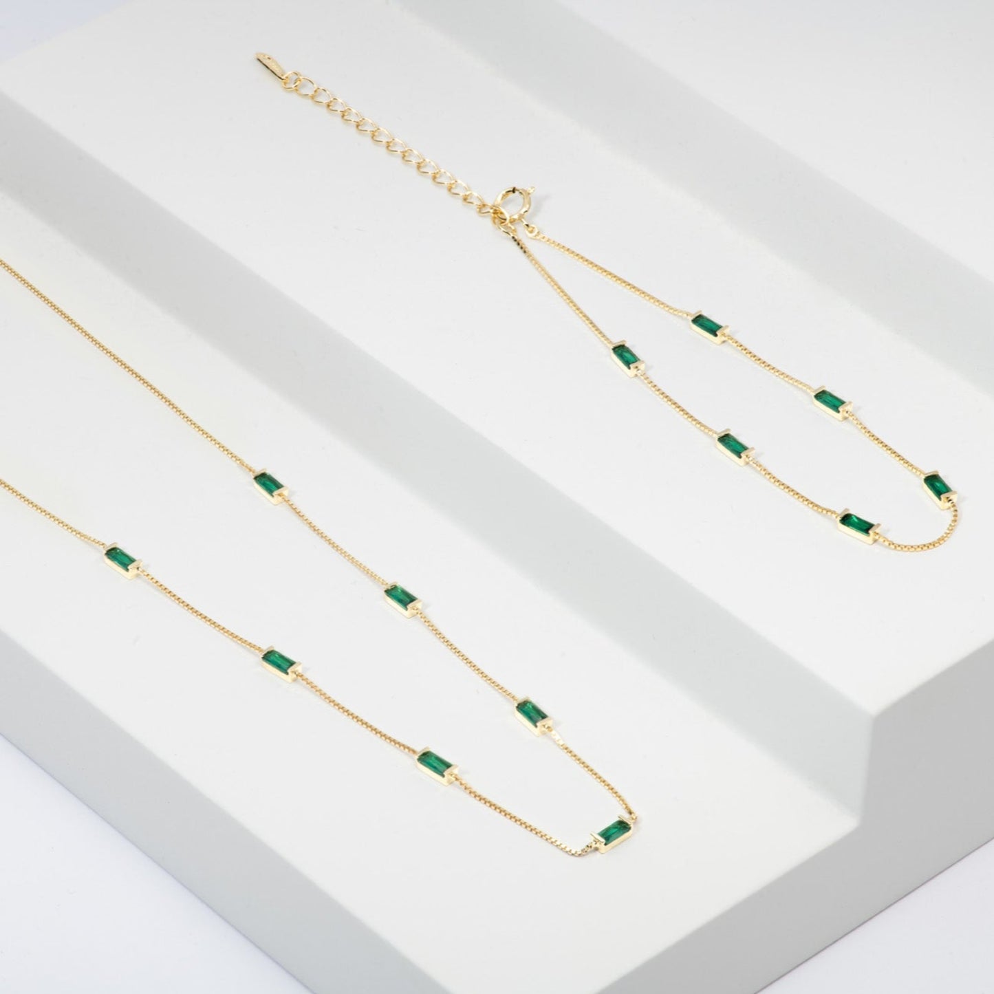 CZ Baguette Necklace