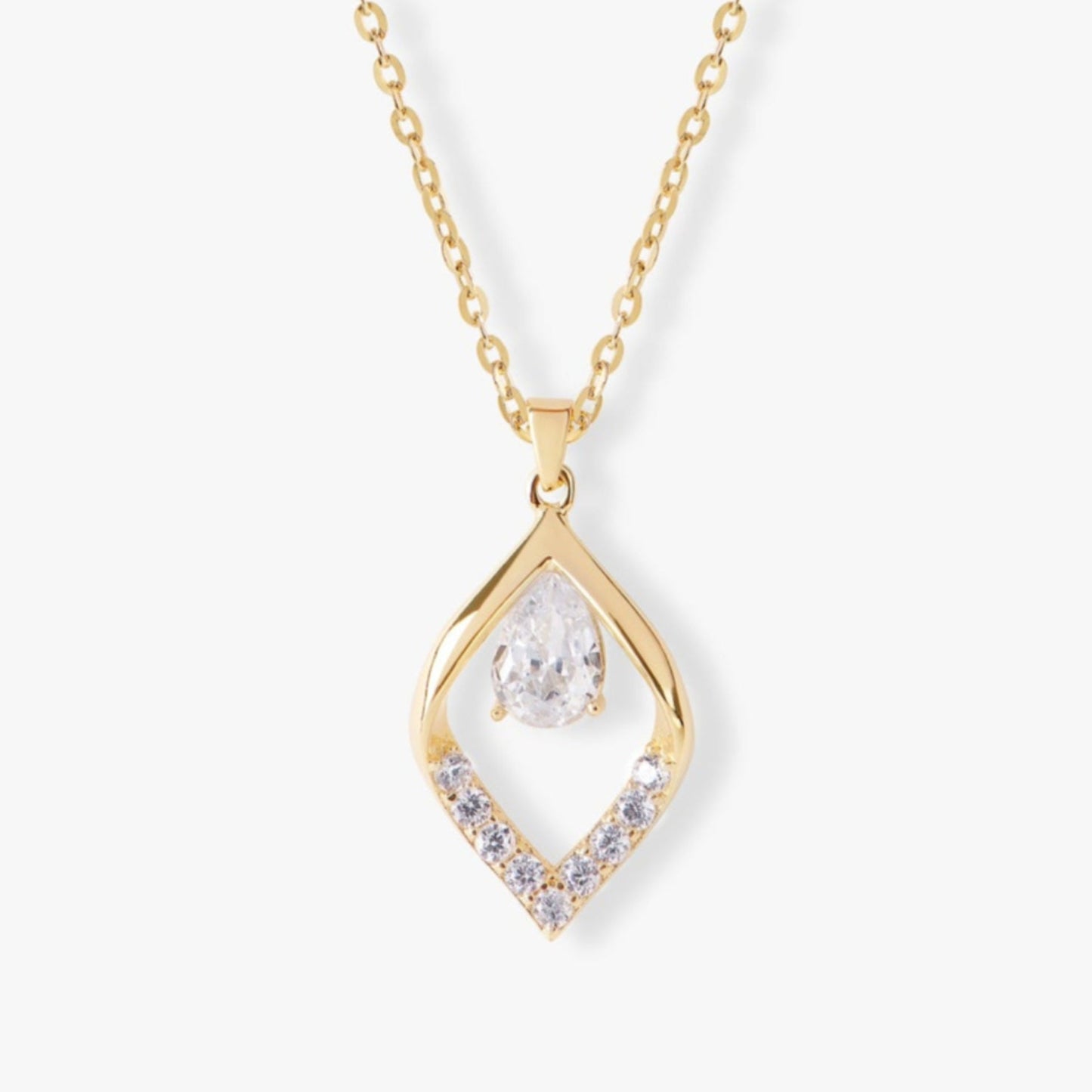 Teardrop Diamond Necklace