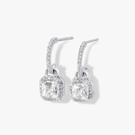 Square Drop Earrings l Sterling Silver