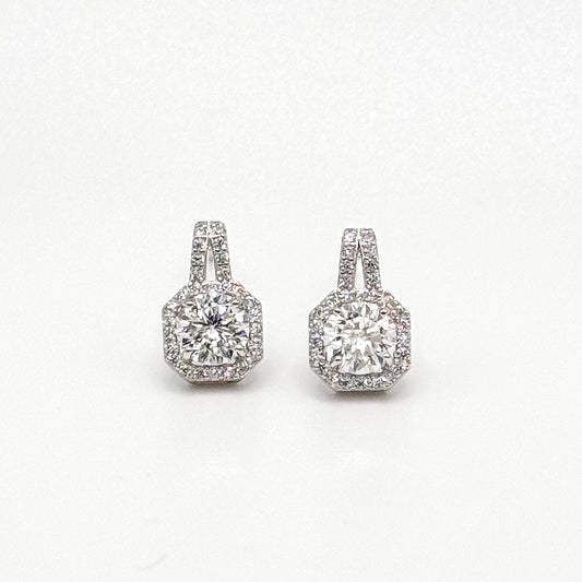 Lab Grown 1ct Diamond Earrings