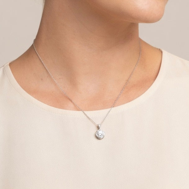 Love Knot Moissanite Necklace & Earring Set | Sterling Silver