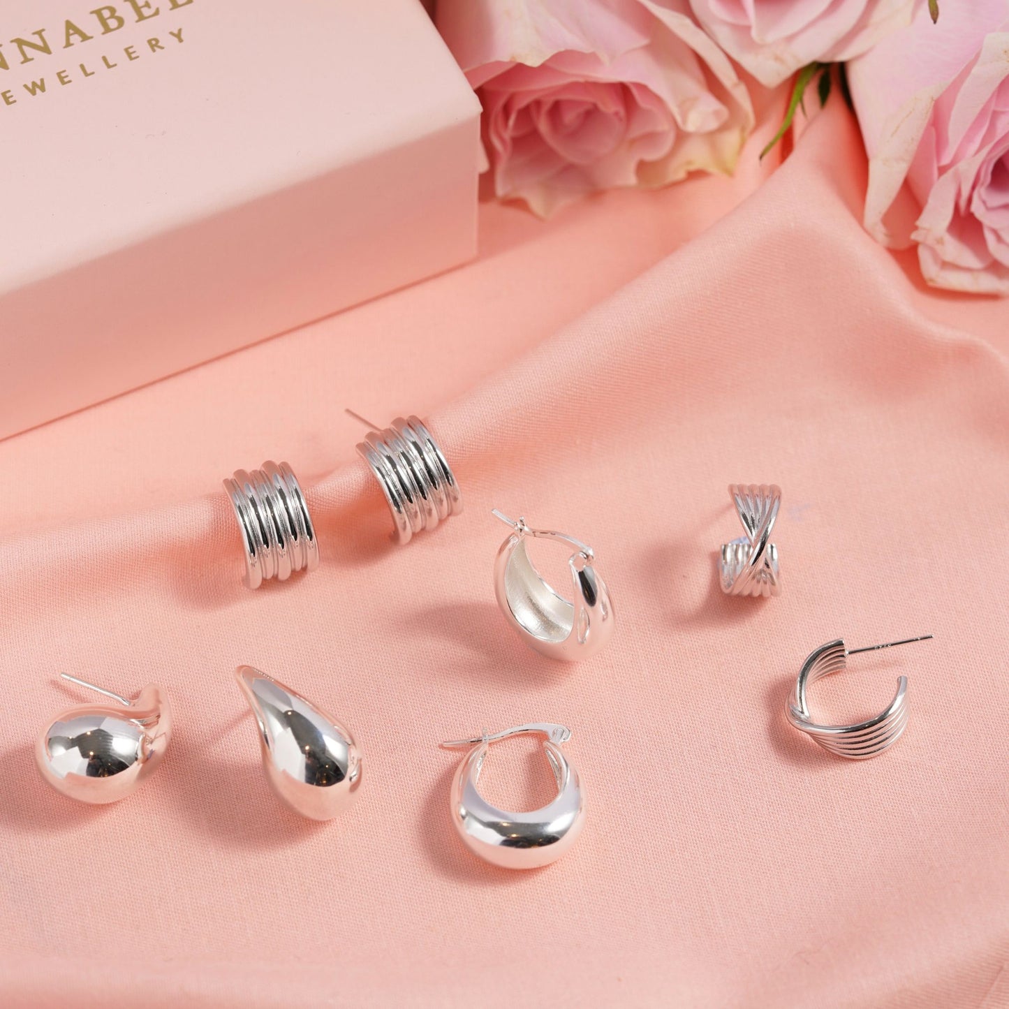 925 Sterling Silver Teardrop Statement Earrings
