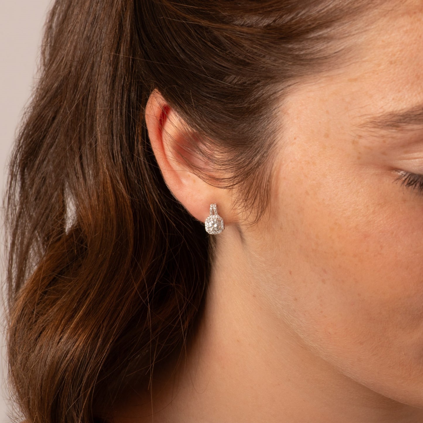 2 carat Moissanite Diamond Necklace and Earring Set