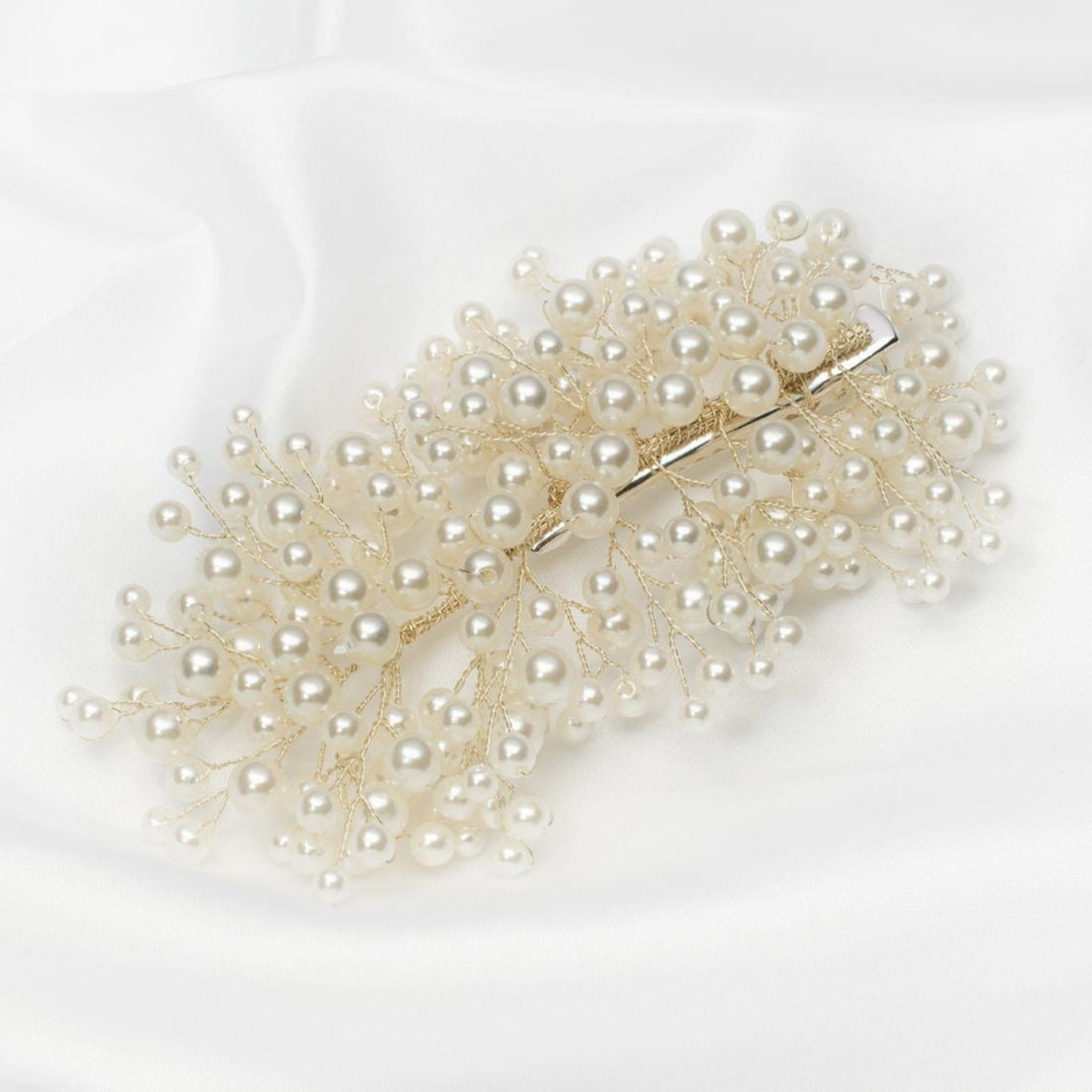 Bridal Ivory Pearl Hair Slide