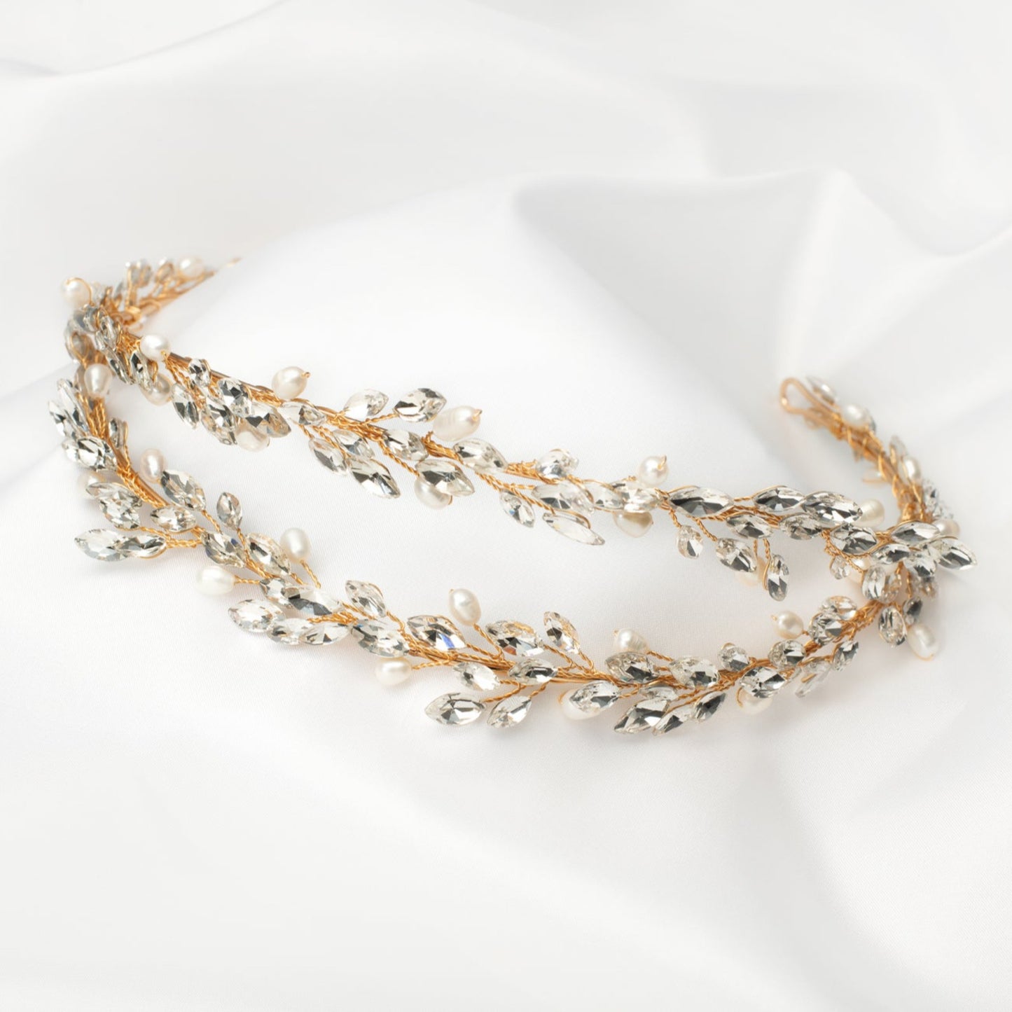 Double Row Crystal Bridal Headband