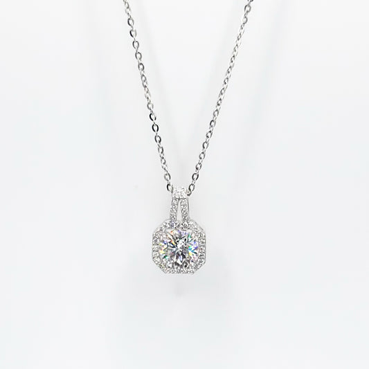 1 carat Lab-Grown Moissanite Pendant Necklace