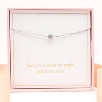 Bridesmaid Solitaire Moissanite Bracelet | Silver
