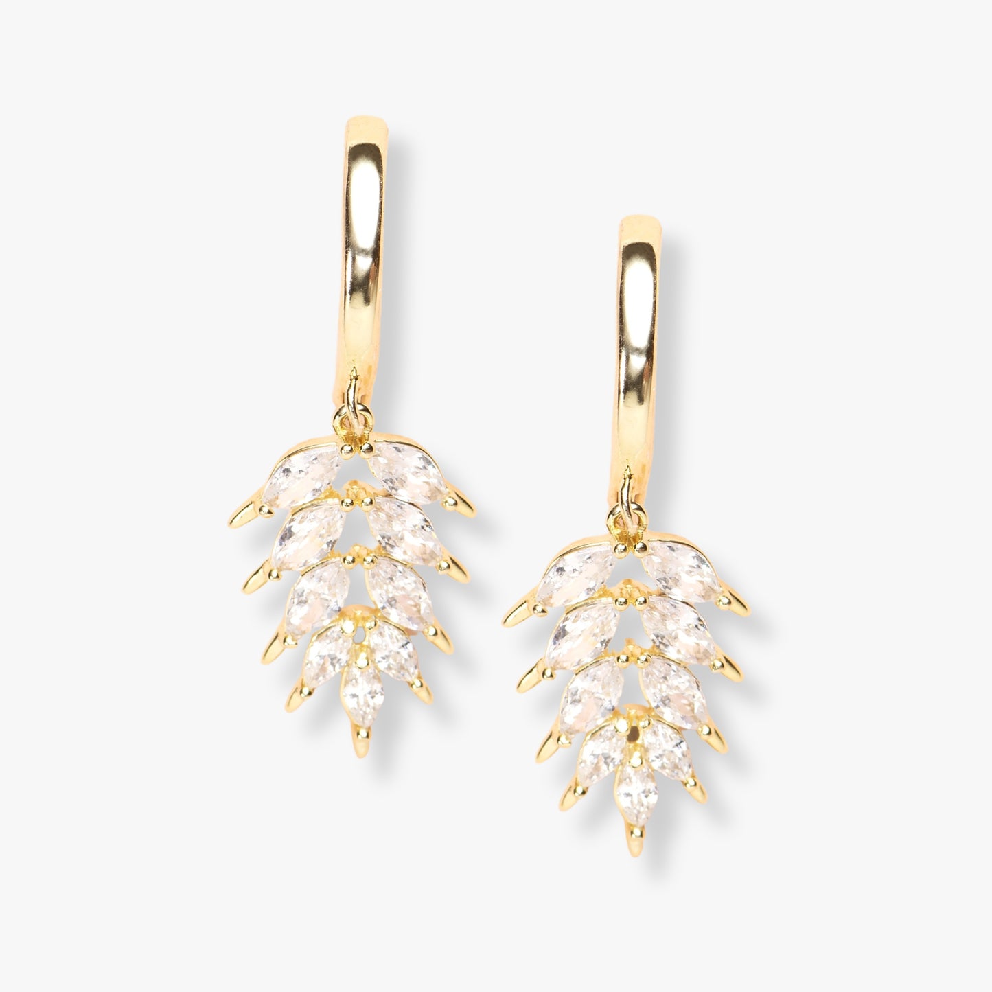 Sterling Silver CZ Drop Earrings