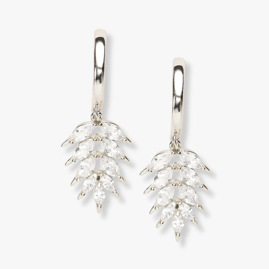 Sterling Silver CZ Drop Earrings