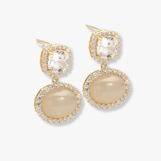 Hetian Jade Natural Gemstone Earrings