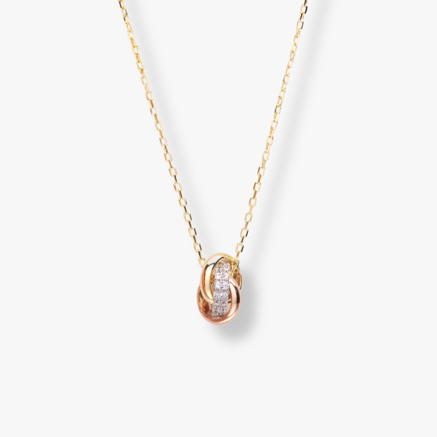 Mixed Metal Knot Necklace