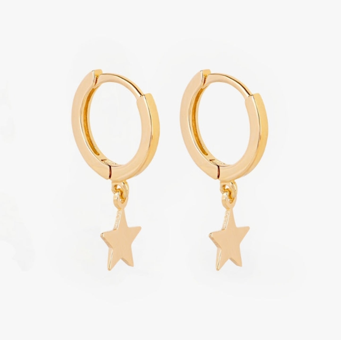Star Huggie Earrings l Gold & Silver