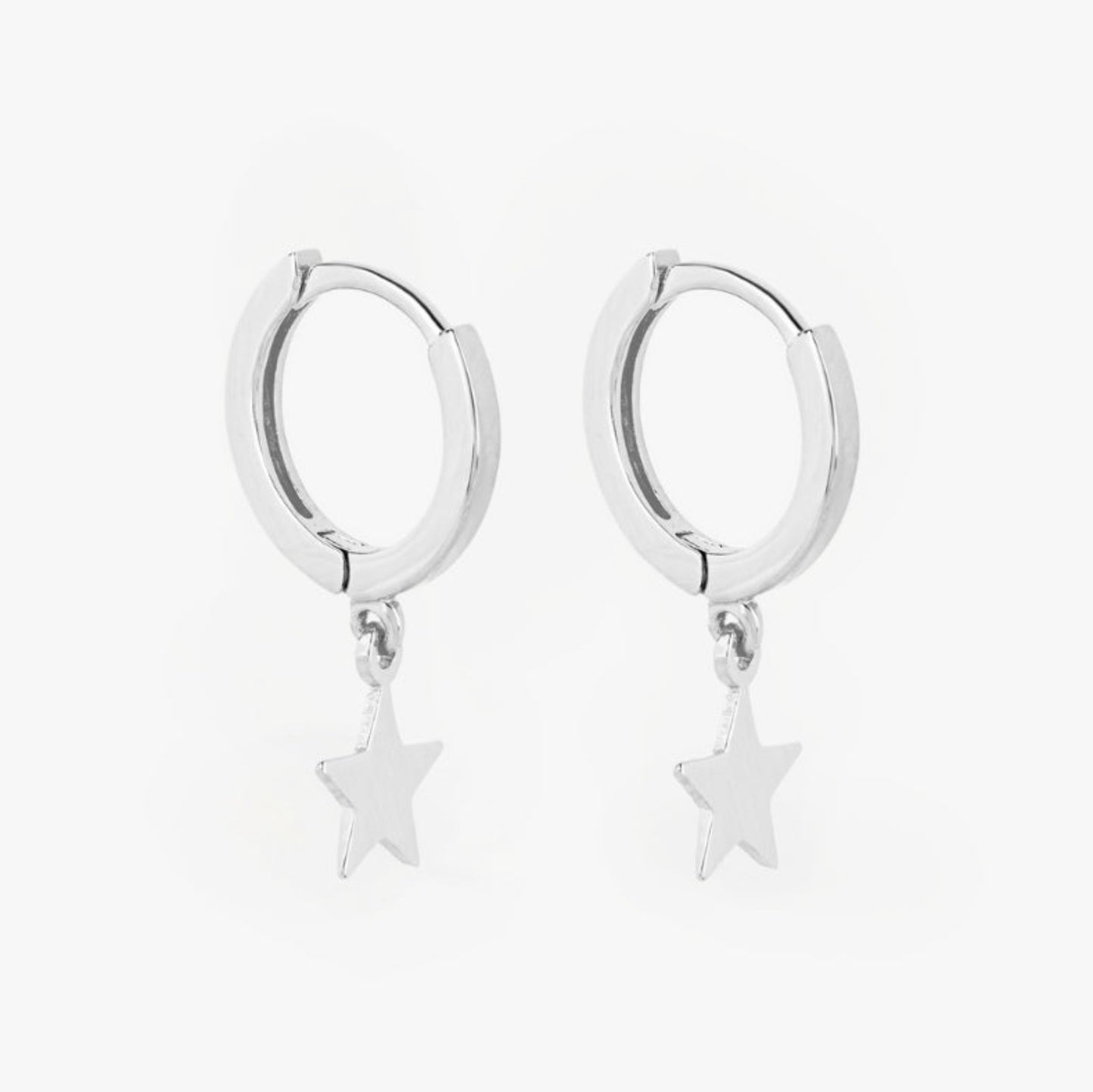 Star Huggie Earrings l Gold & Silver