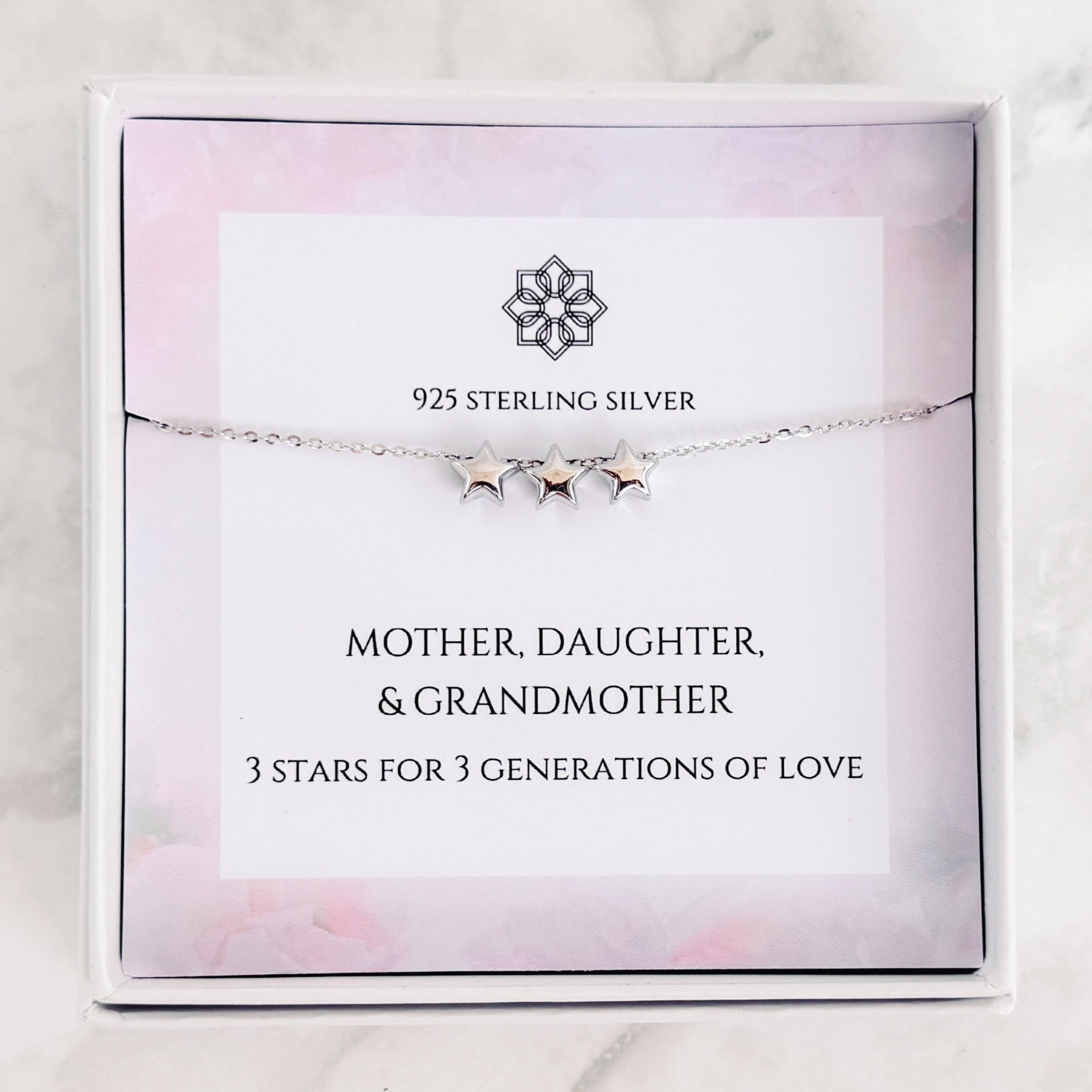 3 Generations Star Necklace Grandmother