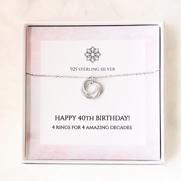 40th Birthday Ring Necklace
