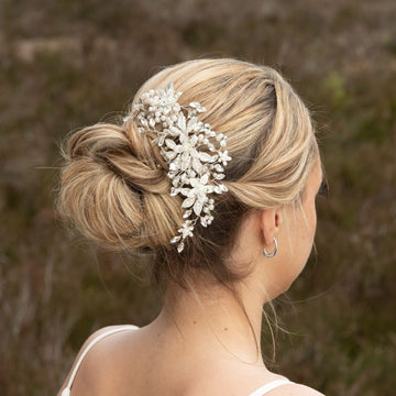 Bridal Pearl and Crystal Hair Piece