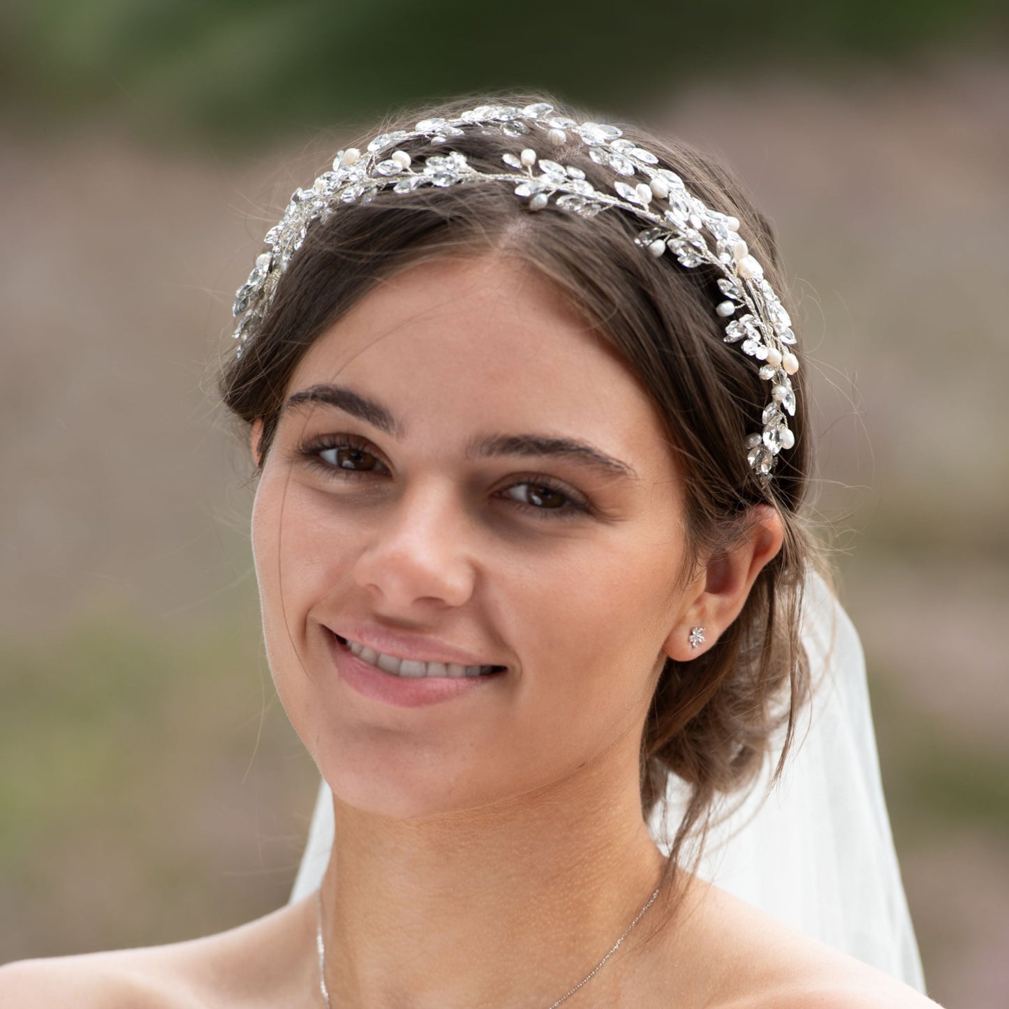 Double Row Crystal Bridal Headband
