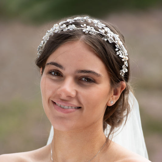 Double Row Crystal Bridal Headband