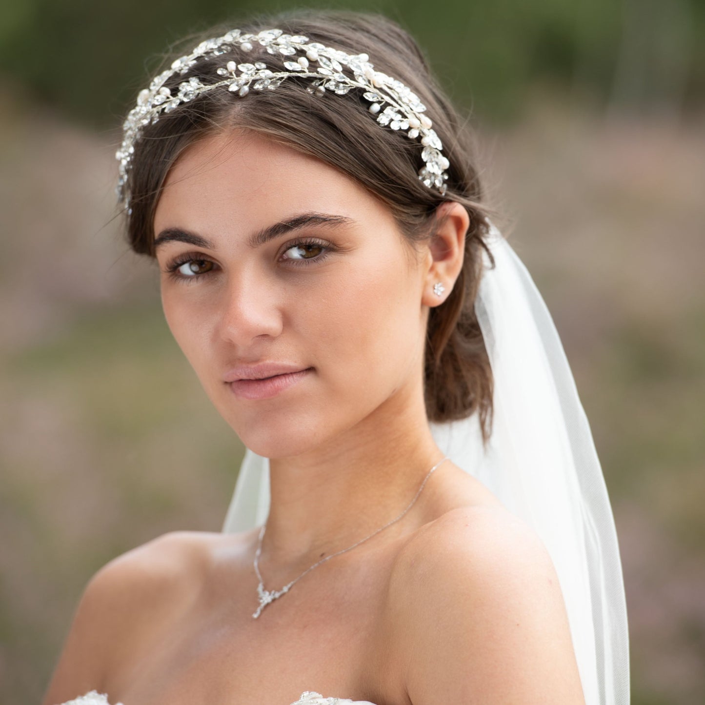 Double Row Crystal Bridal Headband