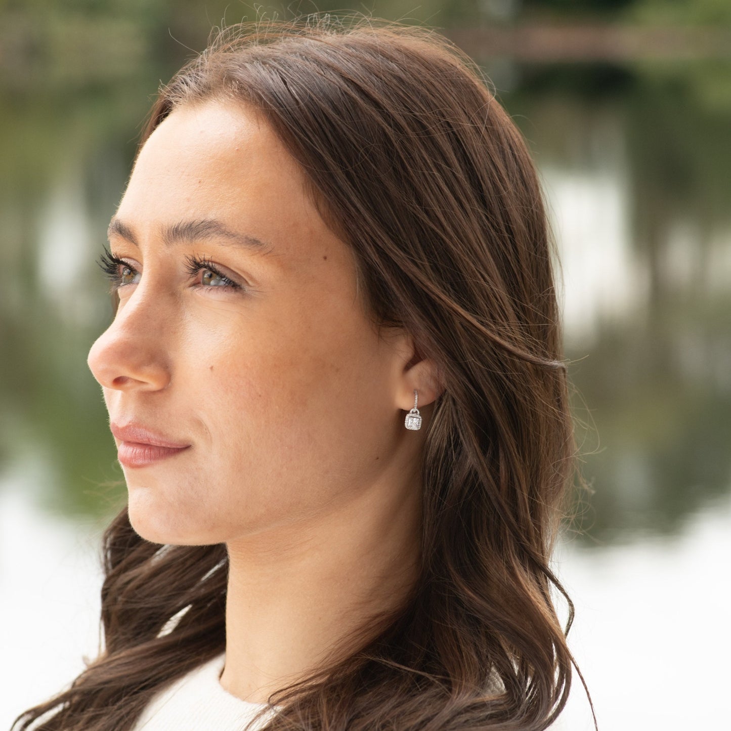 Square Drop Earrings l Sterling Silver