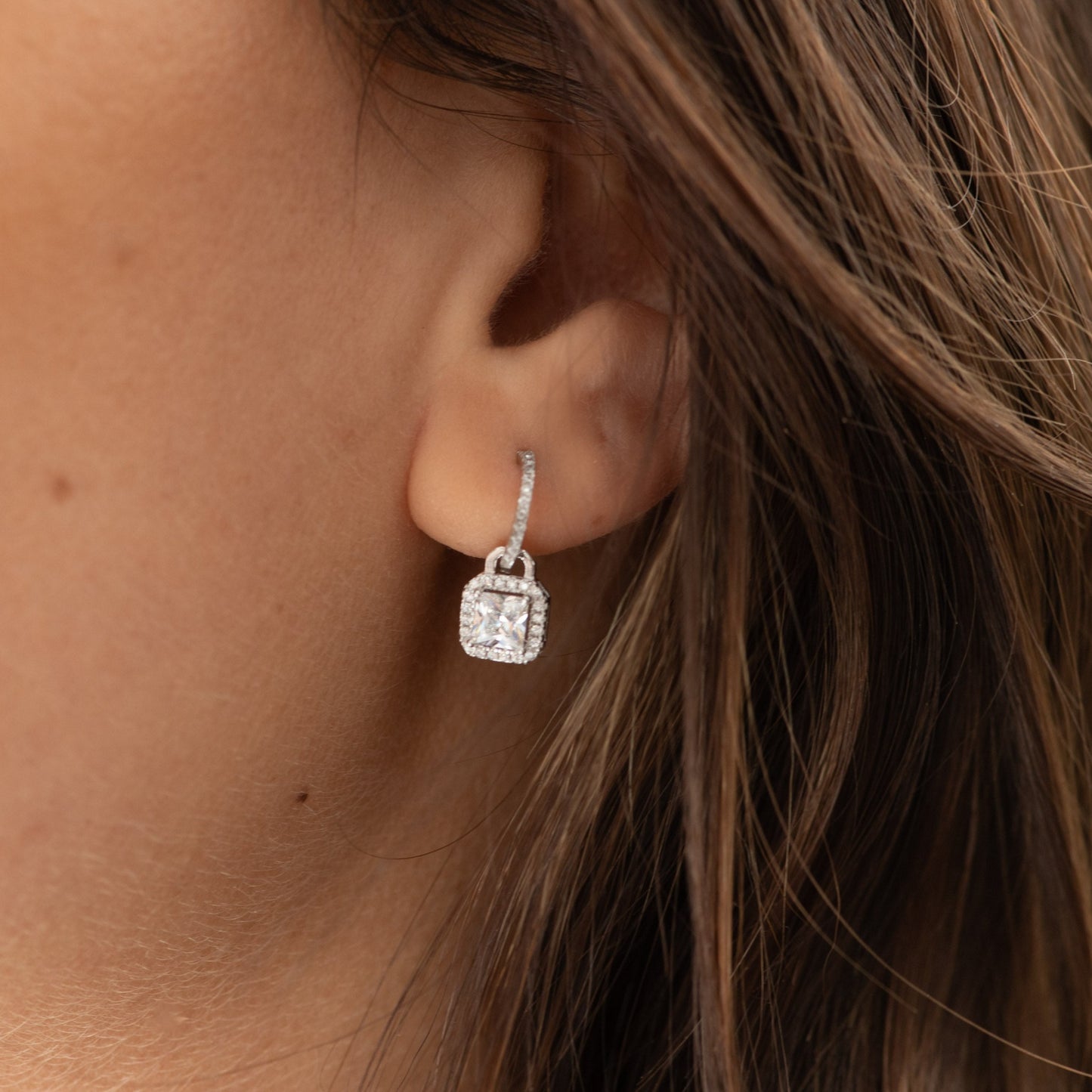 Square Drop Earrings l Sterling Silver