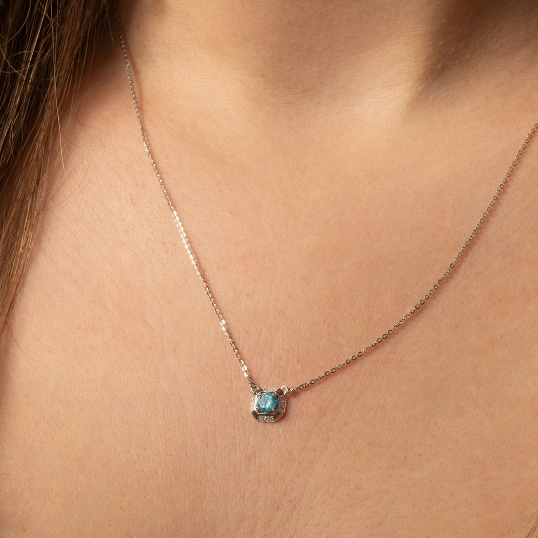 Aquamarine March Birthstone Necklace