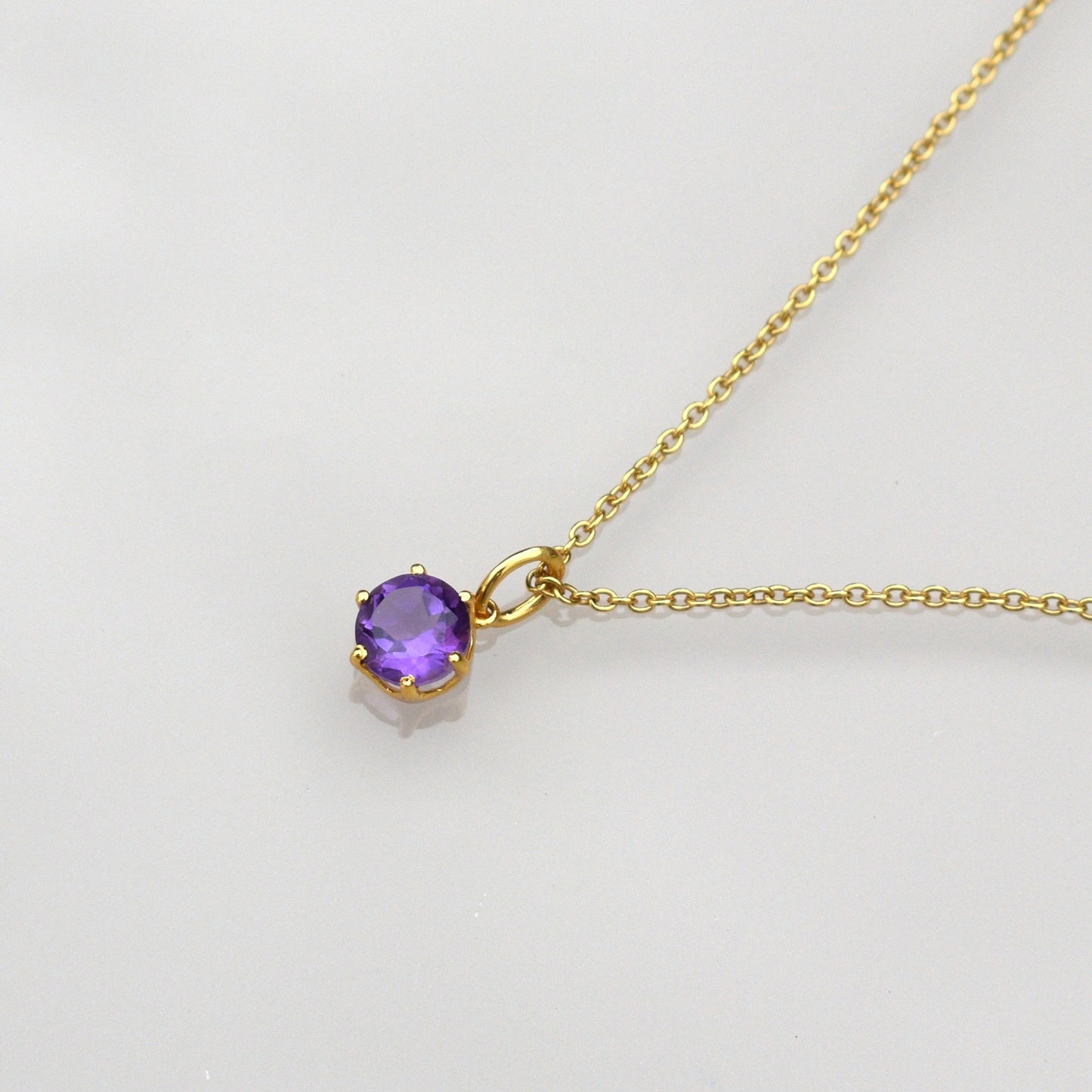 February Birthstone Necklace - Amethyst