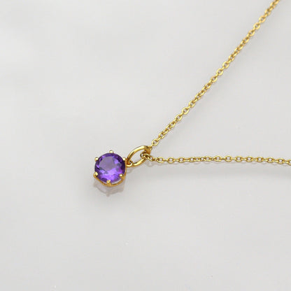 February Birthstone Necklace - Amethyst
