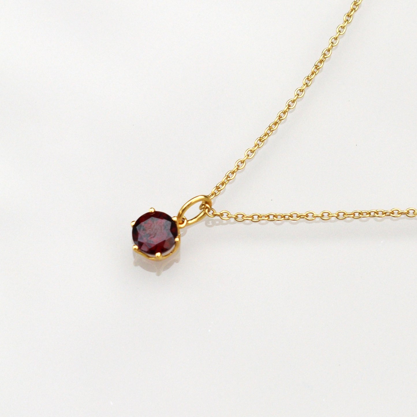 January Birthstone Necklace - Garnet