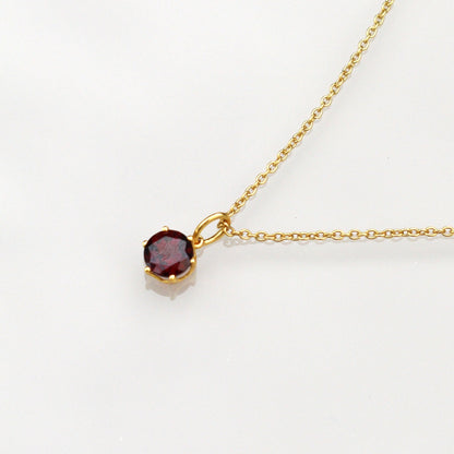 January Birthstone Necklace - Garnet
