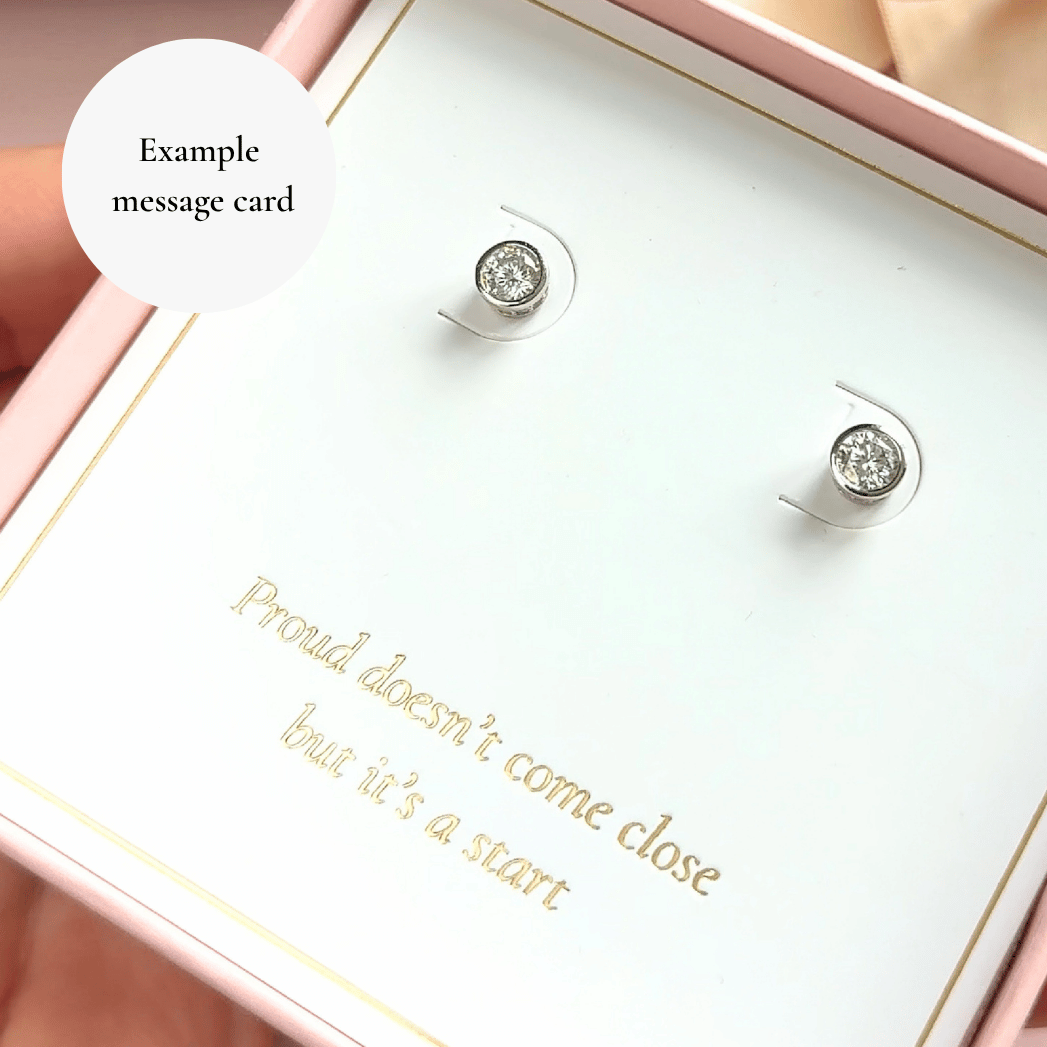 Bezel Set 1 carat Moissanite Diamond Stud Earrings